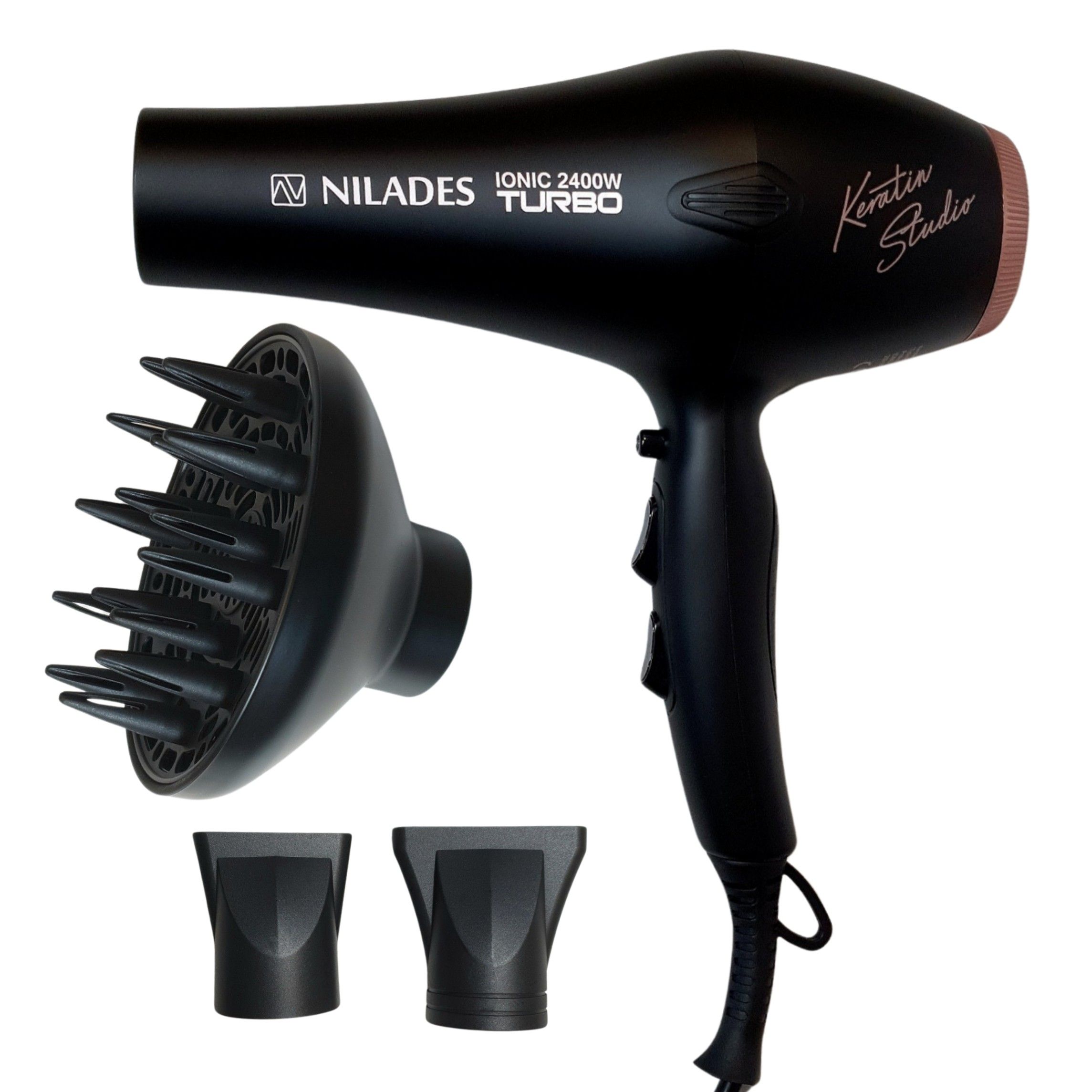 0073145d-7922-4a36-8993-a98a01a40923 سشوار کراتین استودیو نیلادس یونیک 2400 وات توربو موتور AC، تولید یون منفی - Image 1